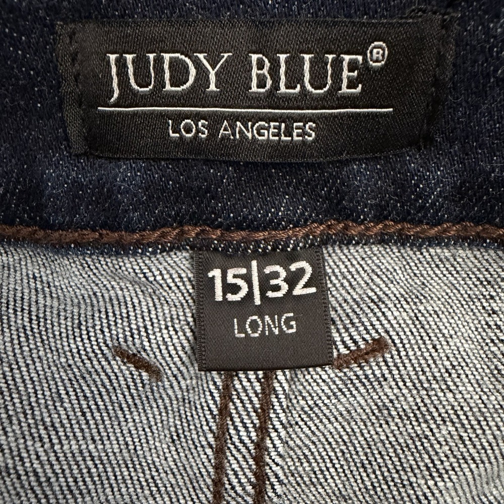 NWT Judy Blue 82678 High Waist Trouser Wide Leg Jeans Womens 15 Long 35 Inseam - Picture 8 of 16